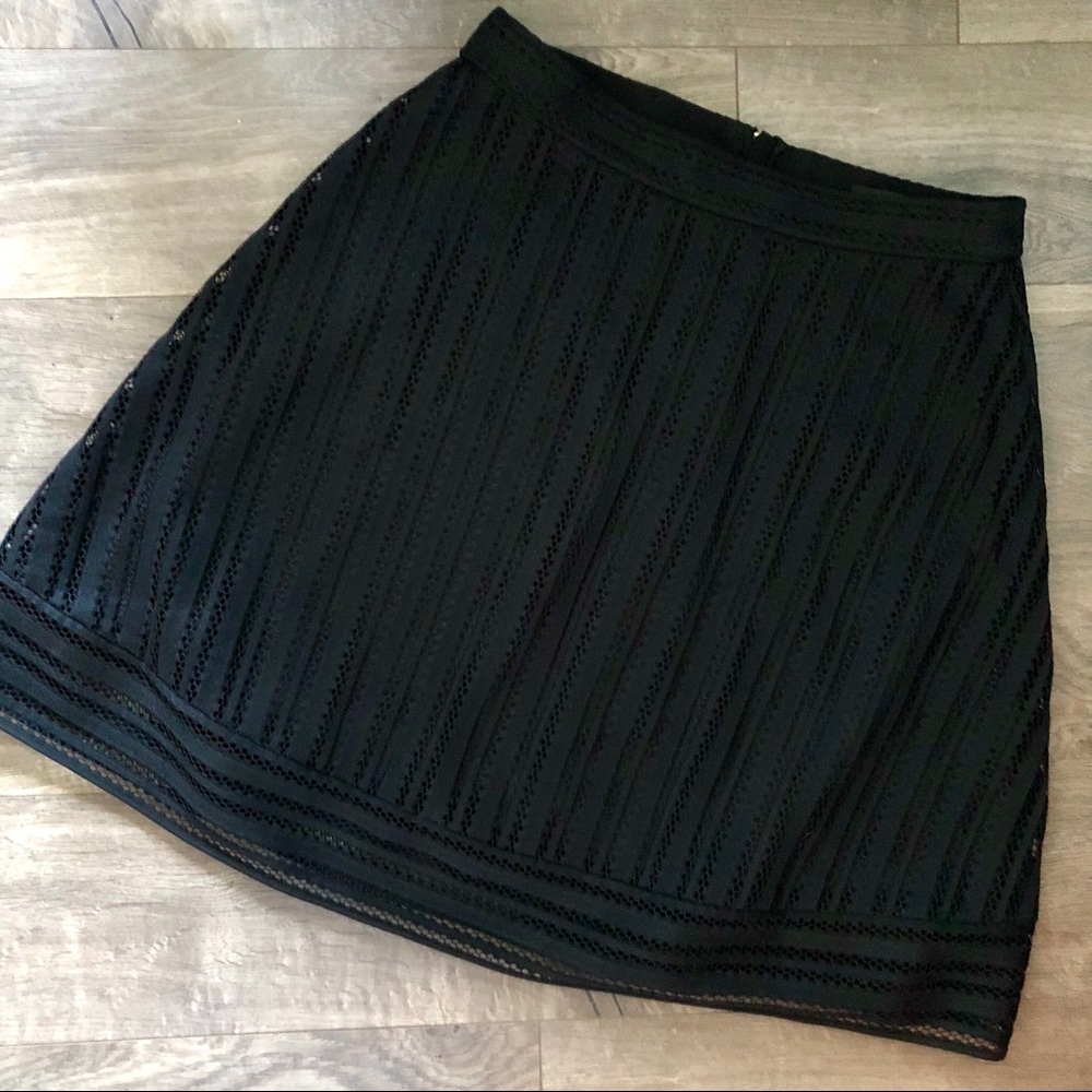 J. Crew Black Flared Skirt Size 8